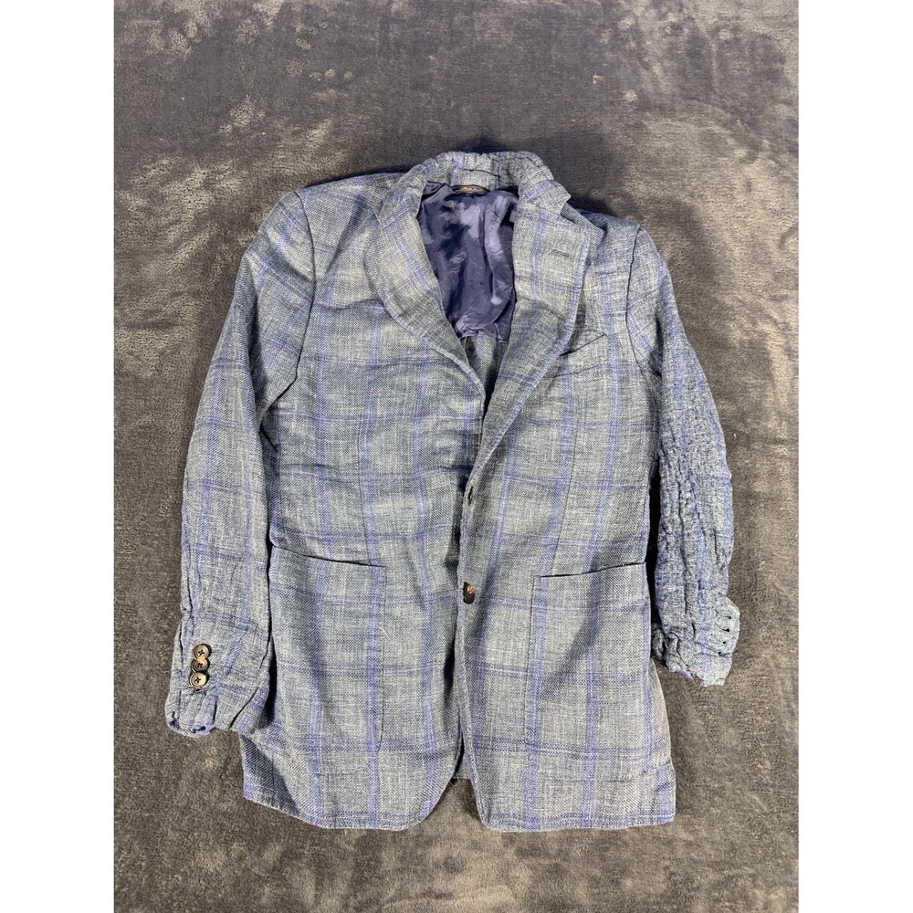 Massimo Roma Cross-Ply Ermenegildo Zegna Fabric Linen‎ Blend Sport Coat Blazer